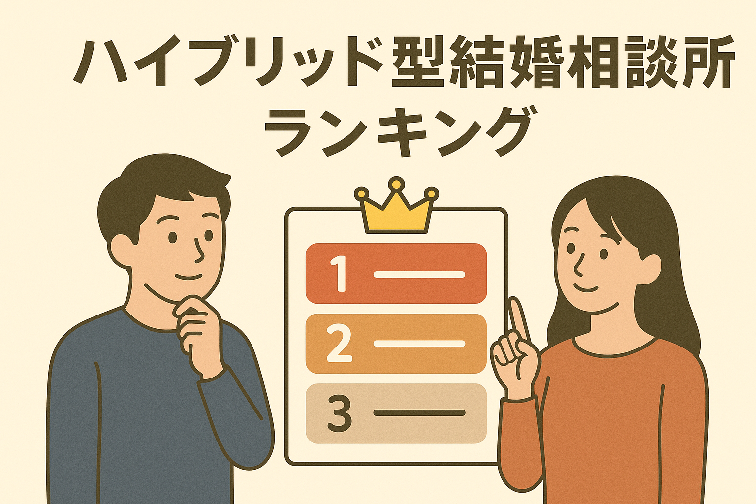 【２０２５最新】男性におすすめのハイブリッド型結婚相談所ランキング