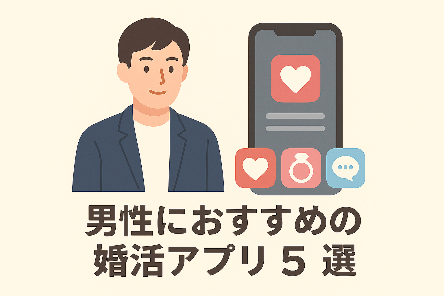 【2025年最新版】男性におすすめの婚活アプリ5選