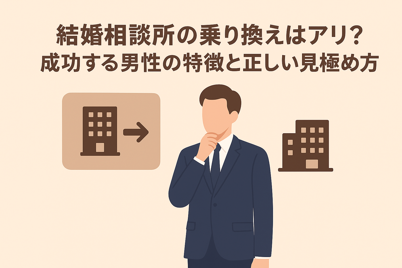 結婚相談所の乗り換えはアリ？成功する男性の特徴と正しい見極め方