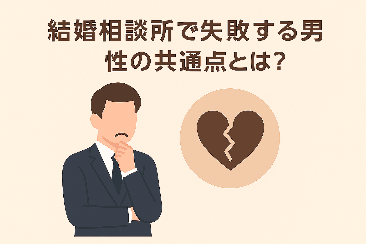 結婚相談所で失敗する男性の共通点とは？