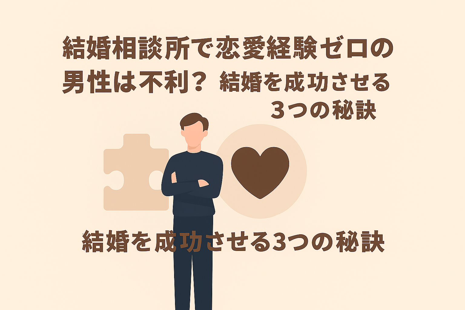 結婚相談所で恋愛経験ゼロの男性は不利？結婚を成功させる3つの秘訣
