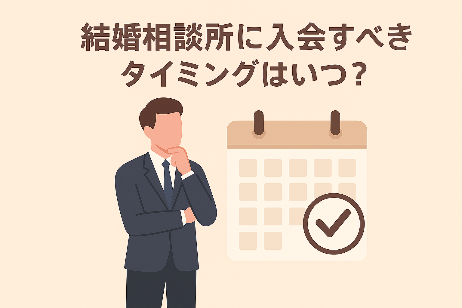 結婚相談所に入会すべきタイミングはいつ？婚活を始めるべき年齢と男性の決断