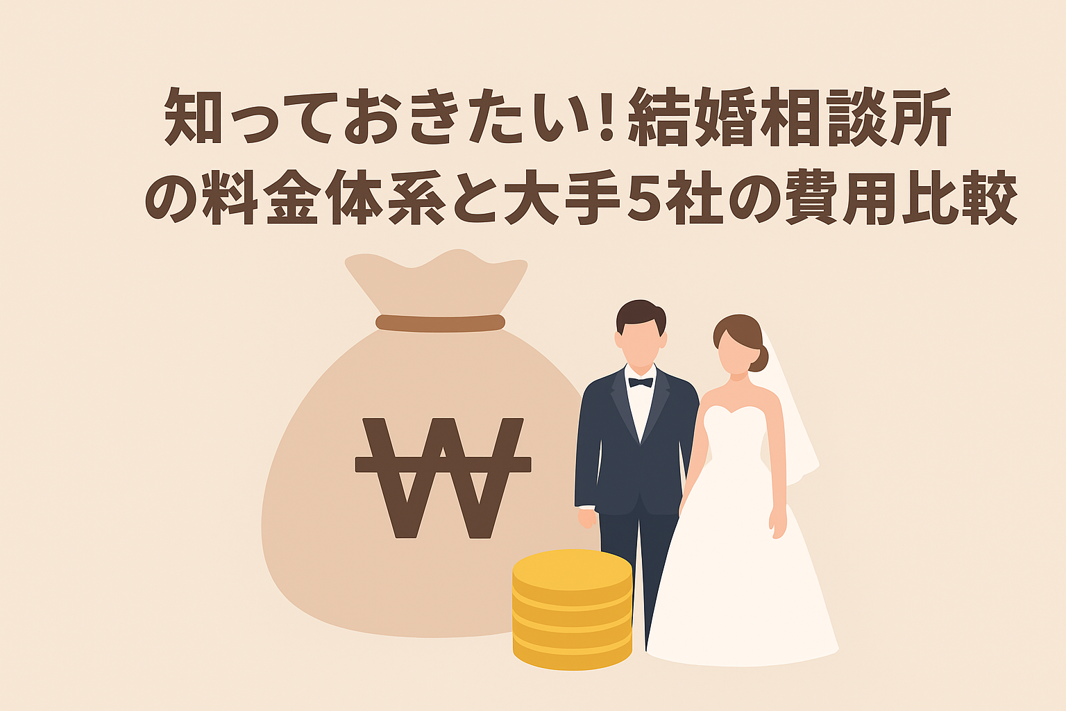 知っておきたい！結婚相談所の料金体系と大手5社の費用比較