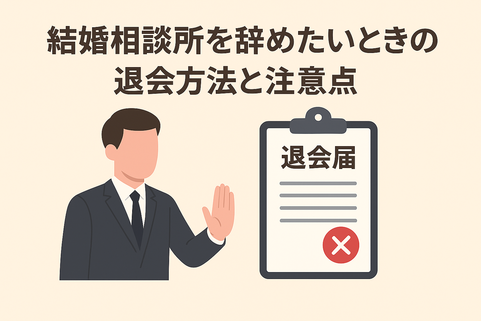 結婚相談所を辞めたいときの退会方法と注意点