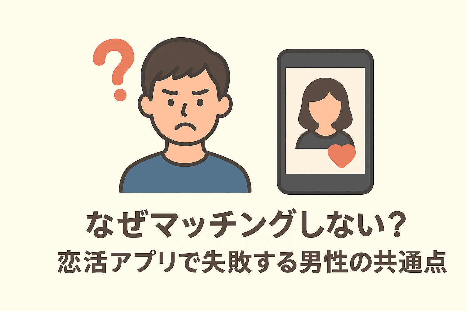なぜマッチングしない？恋活アプリで失敗する男性の共通点