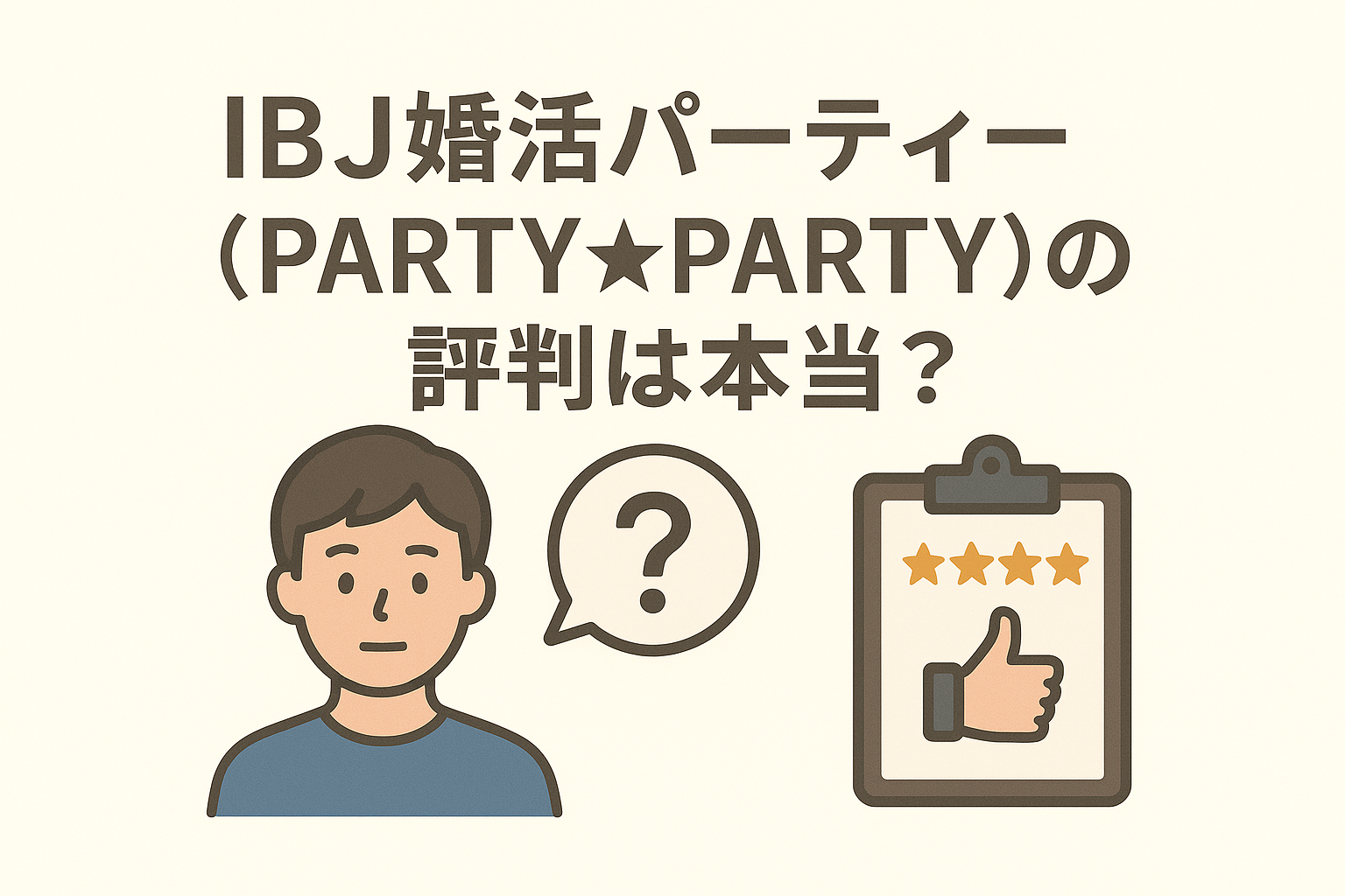 ＩＢＪ婚活パーティー（PARTY★PARTY）の評判は本当？