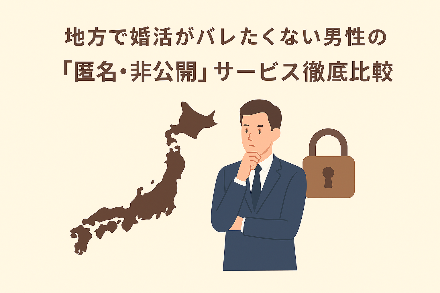 地方で婚活がバレたくない男性のための「匿名・非公開」サービス徹底比較