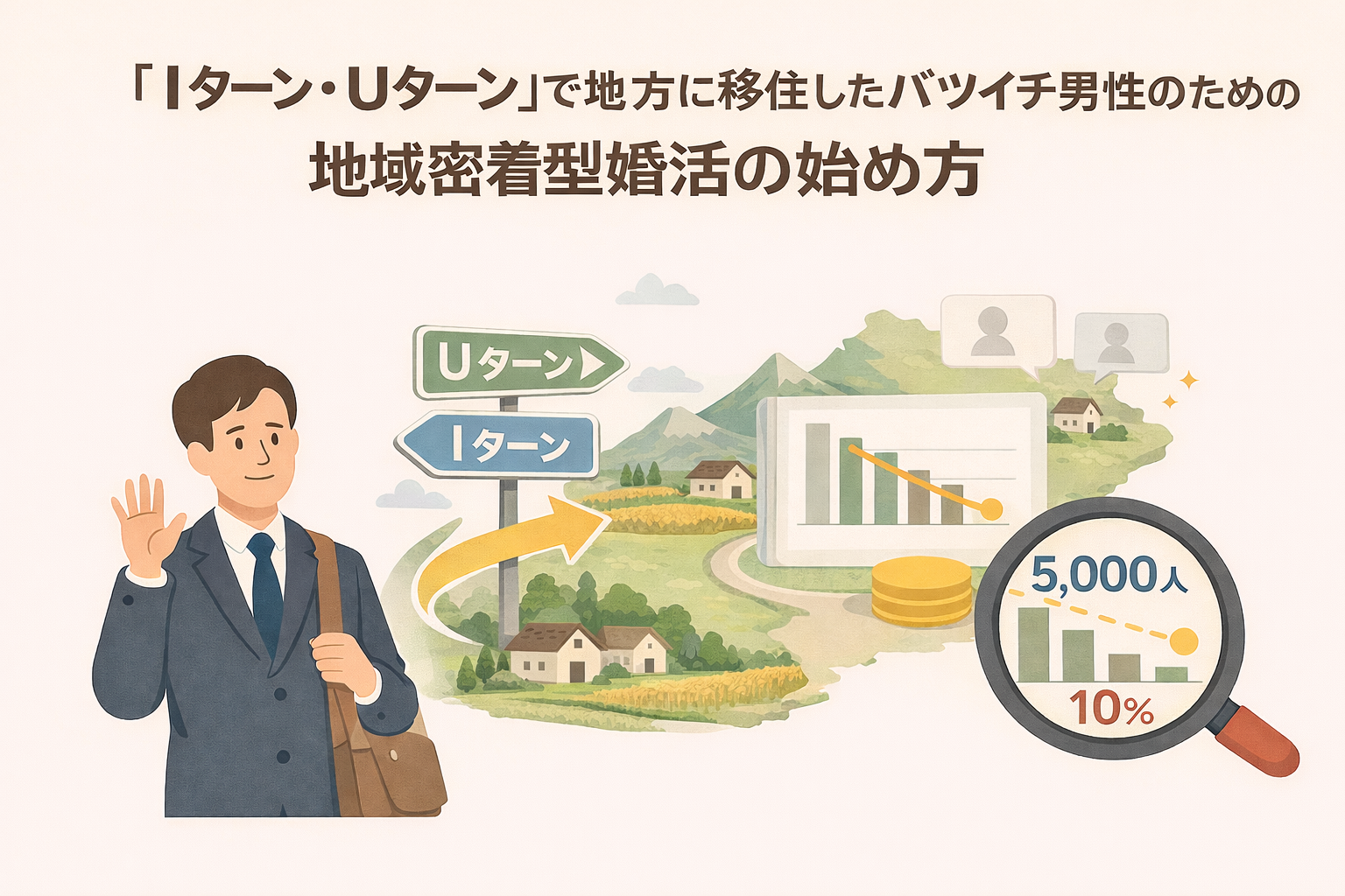 Iターン・Uターン」で地方に移住したバツイチ男性のための地域密着型婚活の始め方
